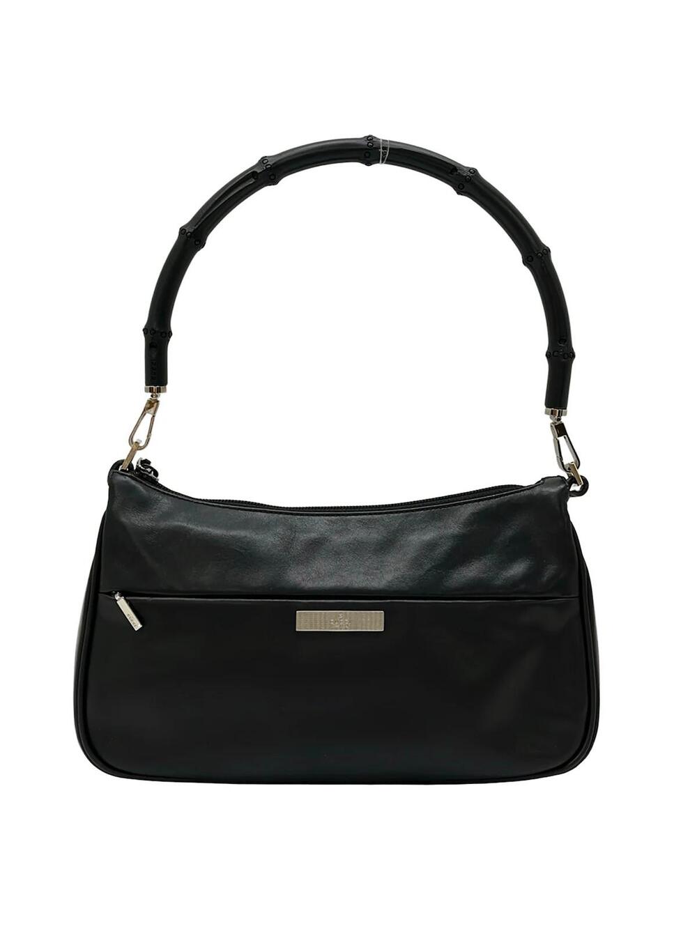 Gucci Bamboo Black Leather Shoulder Bag #357782G59B